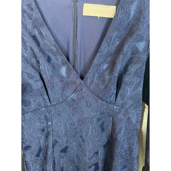 Keepsake the Label Endless Love Jacquard Puff Sleeve Flare Hem Mini Dress Small - Picture 6 of 11